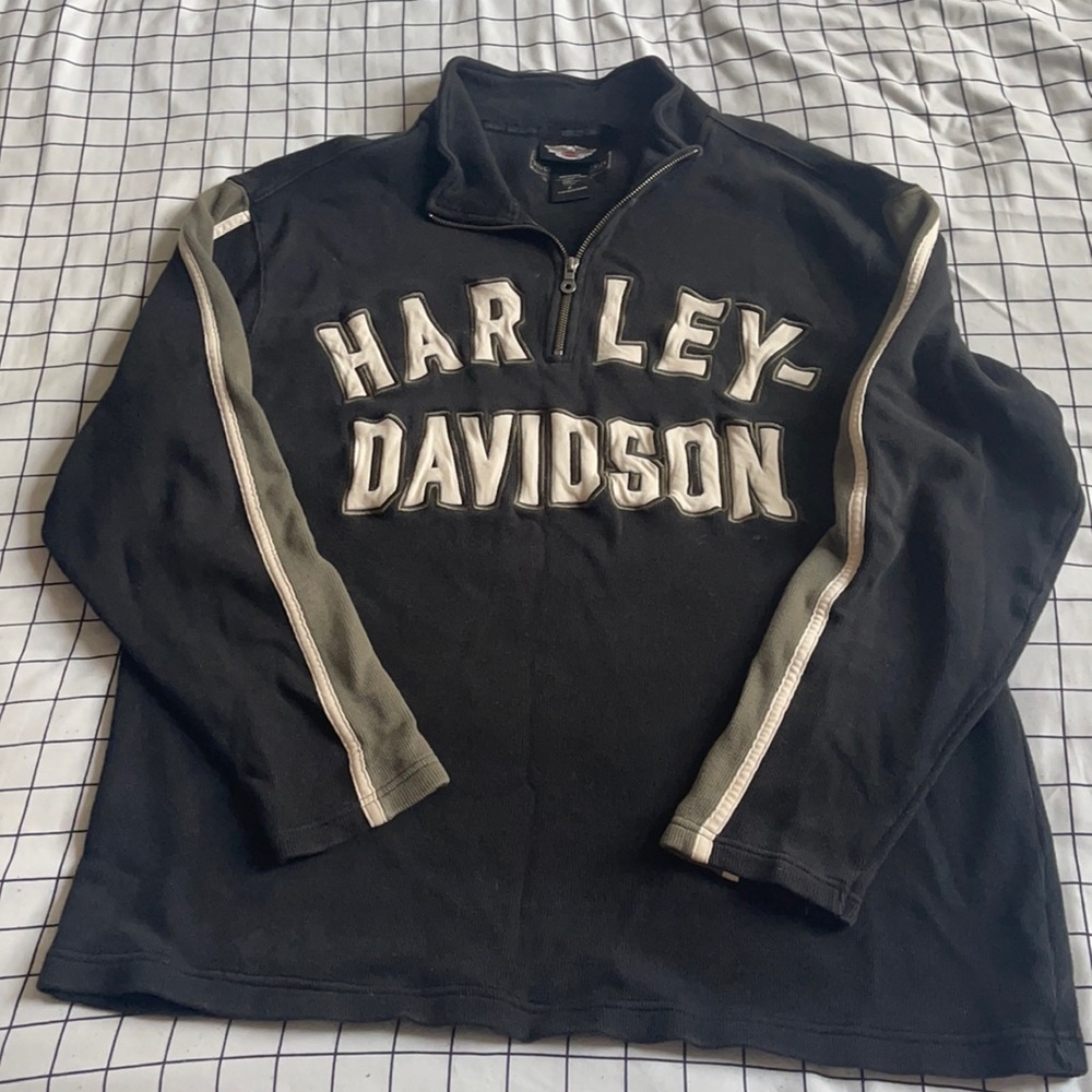 VINTAGE Harley-Davidson Quarter Zip